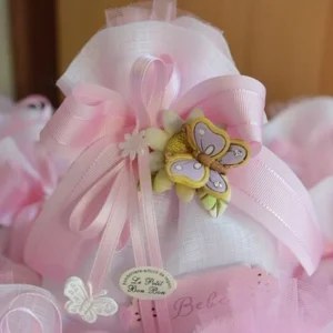 Bomboniera Sacchettino Artigianale Battesimo Bambina - immagine 3