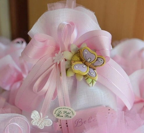 Bomboniera Sacchettino Artigianale Battesimo Bambina - immagine 3