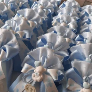 Bomboniera Sacchettino Artigianale Battesimo Bambino - immagine 7