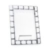 Cornice portafoto rettangolare Emò Italia linea Ghiaccio, realizzata in cristallo trasparente con bordi sfaccettati a diamante.