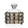 Contenitore Emò Italia in cristallo trasparente con pomello a forma di diamante, design elegante
