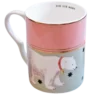 Tazza Yvonne Ellen 360 ml in porcellana fine con orso polare, fascia rosa e scritta interna Ice Ice Baby